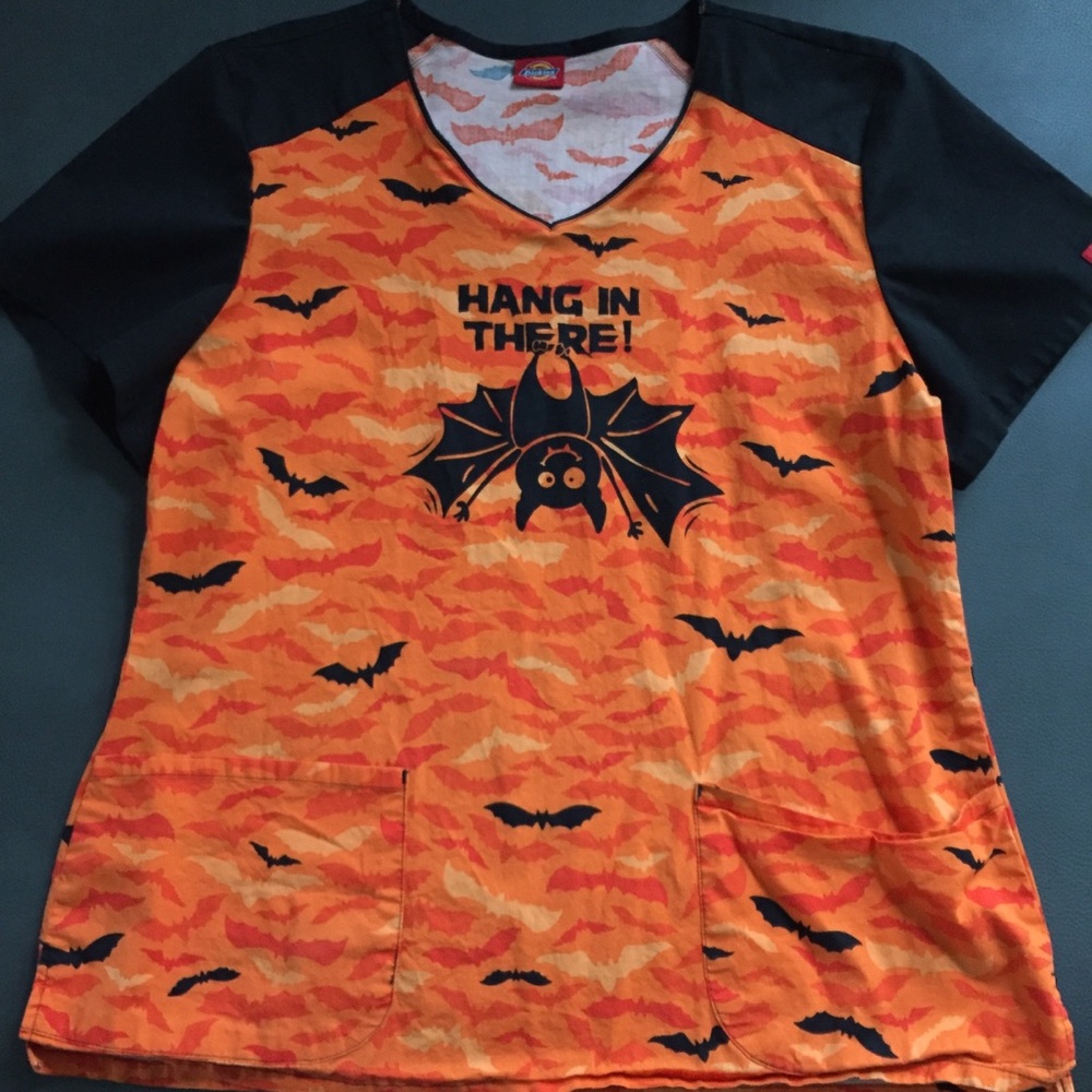 Dickies Halloween Scrub Top
